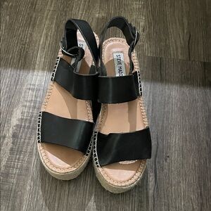 Steve Madden Black Espadrille Sandals